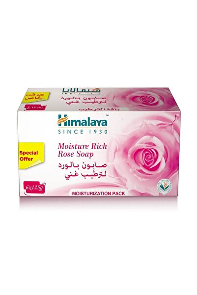 Himalaya Moisture Rich Rose Soap with Olive Oil & Cocoa Butter- 6X125gms