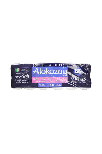 Alokozay Bathroom Tissues Super Soft Tissues- 200 Sheets X 2 Ply