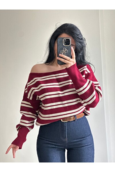 YELZEY BUTİK Low Shoulder Sweater