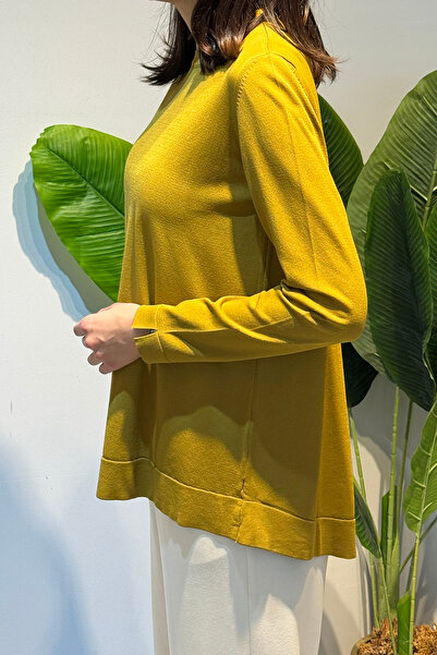 Nuss Βασικό πλεκτό τούνικ 902 Λαδί Πράσινο