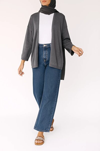 MayaCloset Women's Knitwear Gray Sand dune Cardigan