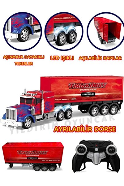 YILDIRIM OYUNCAK Uzaktan Kumandalı Full Fonksiyonlu 62 cm Işıklı Tır - Led Iş...