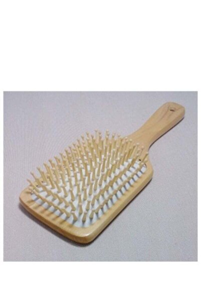 BLOOMING TIME فرشاة شعر خشبية مستطيلة الشكل مزودة بوسادة هوائية، لون بيج