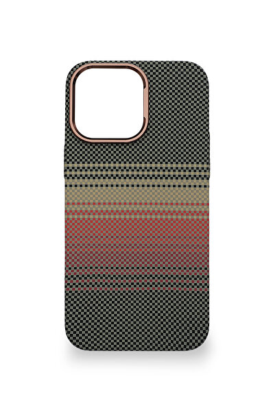 PiyasaSepeti Pixel Weave Case iPhone 15 Pro Max Steppe Alacasy
