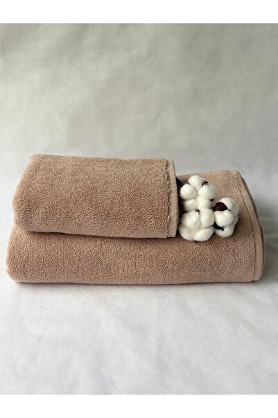 S&R 2 Piece Bath Towel Set 100% Cotton Beige