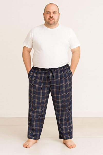 Pemilo Pantaloni pentru bărbați cu model, mărime mare, 100% bumbac, cu buzuna...