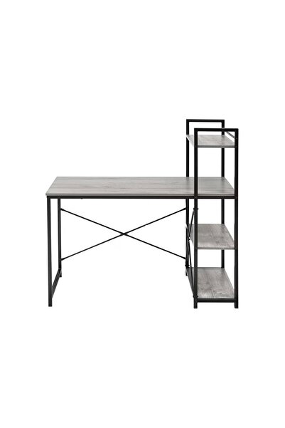 NKX Modern Study Desk with Four Open Shelves – Space-Saving and Stylish 115CM