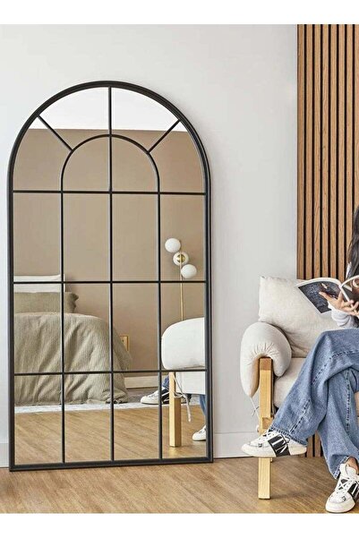 ESMART Extra Large Mirror With Elegant Design 180 X 80 Cm - Black Metal Frame