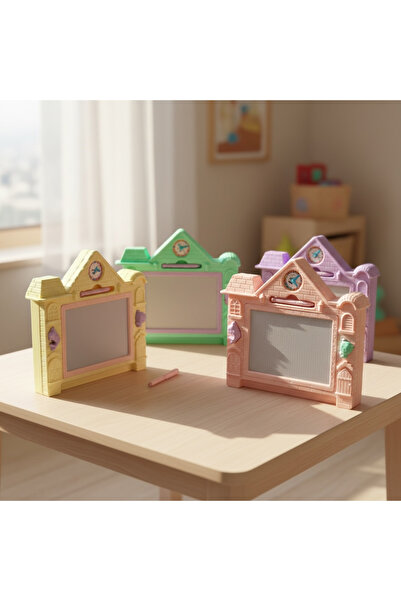 Beimo Ev Desenli Çekmeli Manyetik Yazı Tahtası 32*32 Cm