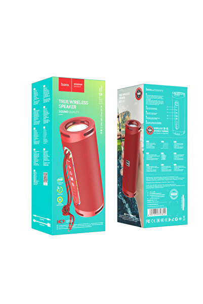 Hoco Portable speaker (HC9), TWS, BT Wireless, Pulse Sport 2*5W, Red