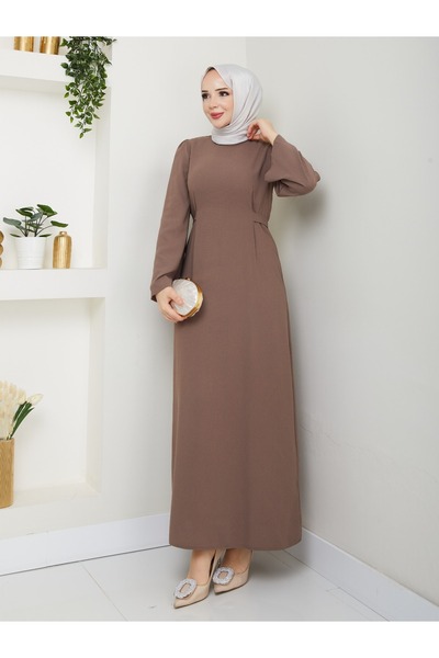 MODA MAÇKA PARK Beli Lace-Up Crepe Pencil Dress Kimono Sleeve