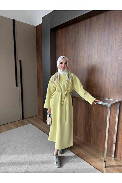 modestoscarfs PLAİN DRESS SARI