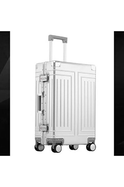 NKX Hardcase Travel Suitcase Al-Mg Alloy Luggage Trolley With 4 Spinner Wheel