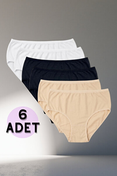 Ervanur 6-Pack of Stretch Fabric Plain Bato Panties