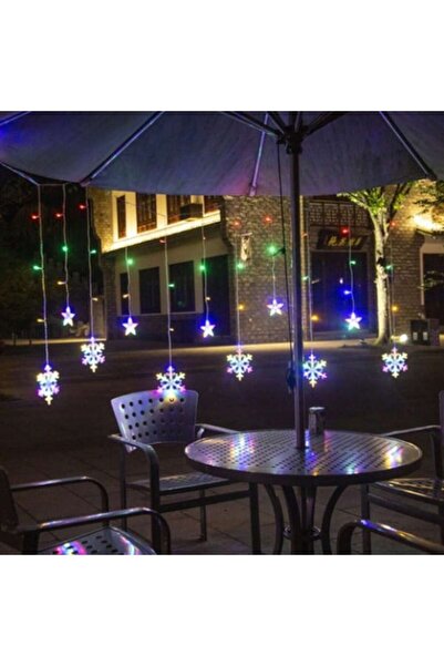 WTO WTO® 138 LED snowflake light curtain, multicolor, 250 x 100 cm