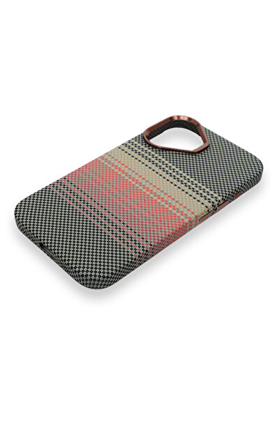 PiyasaSepeti Pixel Weave Case iPhone 17 Steppe Alacasy