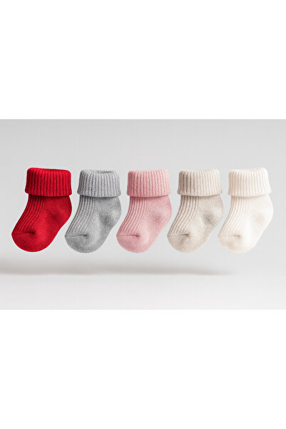 moukou Cotton Colorful Baby Socks - Gift in Special Box for 0-6 Months