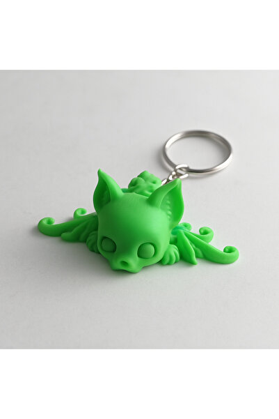 Mini Dragon Anahtarlık – Yeşil 3D Baskı Figür