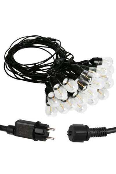 WTO Garden light garland, WTO®, 20 bulbs, 2 W, 20 m, IP44, interconnectable, warm light