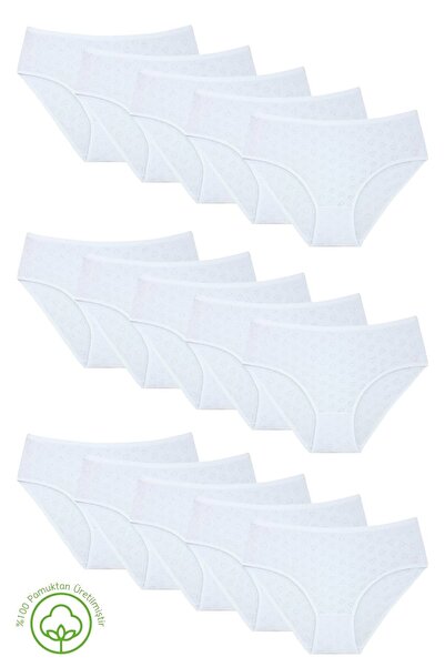 Newlilla 15-Piece Advantage Pack 100% Cotton Heart Bato Panties - High Waist Comfortable Cut Underwear