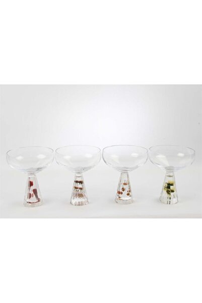 Mikasa Moor Flower 4-Piece Glass Ice Cream Bowl