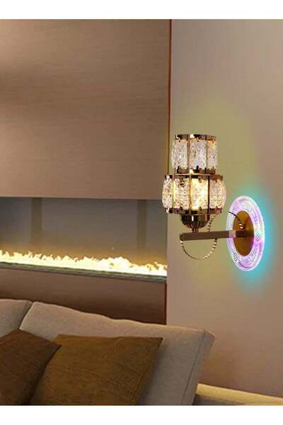 best power Luxury 7463-W Dimmable Gold LED Wall Sconce, E27 Socket, 3 Adjustable Lighting Levels