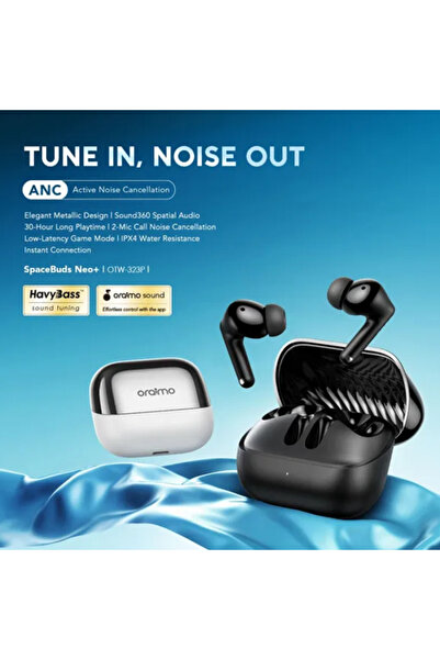 oraimo Wireless Earbuds Space Buds New Plus with Active Noise Cancellation - Black