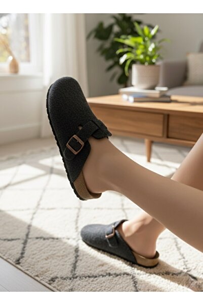 Ozzo Woman Keçe kumaş ev terliği