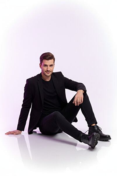 DOCKA Hakiki Deri Hafif Kalın Taban Günlük Klasik Tarz Erkek Bot ER5K/B720