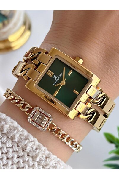 Daniel Klein Steel Cord 30 Meters Water Resistant Special Design Women Wrist Watch+Bracelet Vs.Blkt.0727