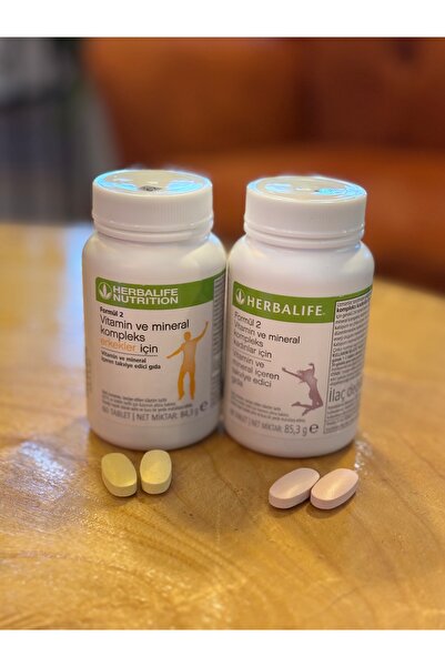 Herbalife Formül 2 Vitamin ve Mineral Kompleks Set Erkekler ve Kadınlar İçin