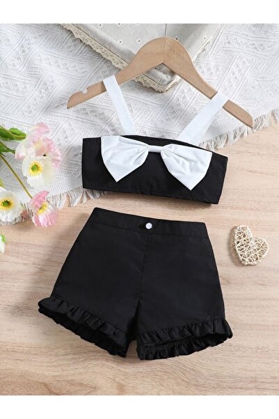 shop Set de vară țesut, combinație de top și pantaloni.