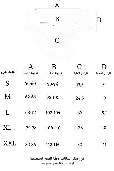 Newlilla 5-Pack 100% Cotton Heart Patterned Bato Panties - High Waist & Comfortable Fit Everyday Underwear