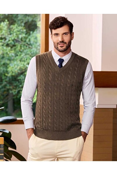 youknitwear you Reyes 100% Cotton V Neck Men's Knitwear Sweater