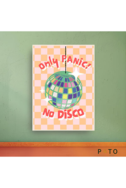 Pato Design 'Only Panic! No Disco' Tablo | Bej Çerçeveli | MDF & UV Baskı
