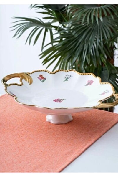 Home Acar Moralez Ayaklı Porselen Sunum Tabağı