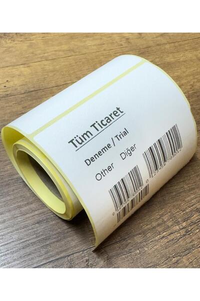 farmakoli Kuşe Etiket 100x100mm 250li Rulo Termal Olmayan Etiket Ribonlu Yazc...