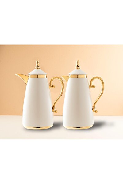 AWANY PLUS طقم ترامس ليان فاخرة حافظ للحرارة لمدة 18 ساعة السعة الشاهي 1 لتر و القهوة 1 لتر