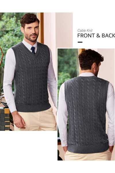 youknitwear you Reyes 100% Cotton V Neck Men's Knitwear Sweater