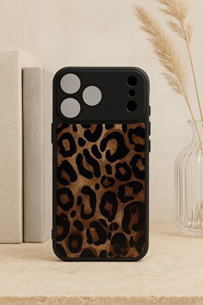 OSG iPhone 17 Pro Max Compatible Leopard Pattern Premium Luxury Shock-Absorbing Case with Camera Protection Frame