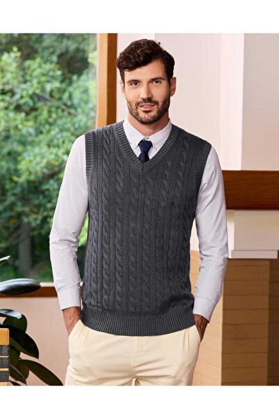 youknitwear you Reyes 100% Cotton V Neck Men's Knitwear Sweater