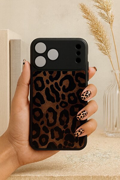 OSG iPhone 17 Pro Max Compatible Leopard Pattern Premium Luxury Shock-Absorbing Case with Camera Protection Frame