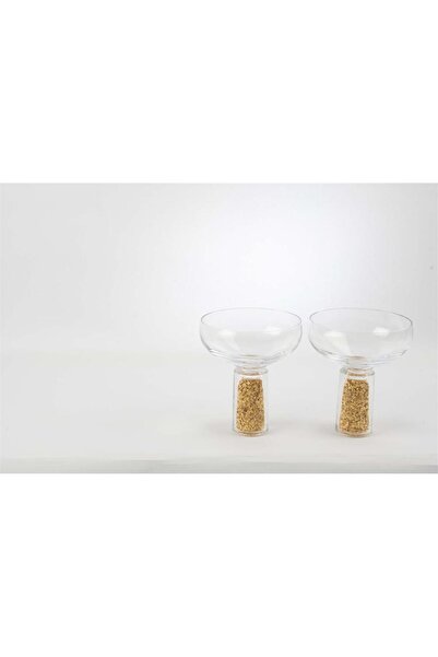 Mikasa Moor Gold Glitter 4-Piece Glass Ice Cream Bowl