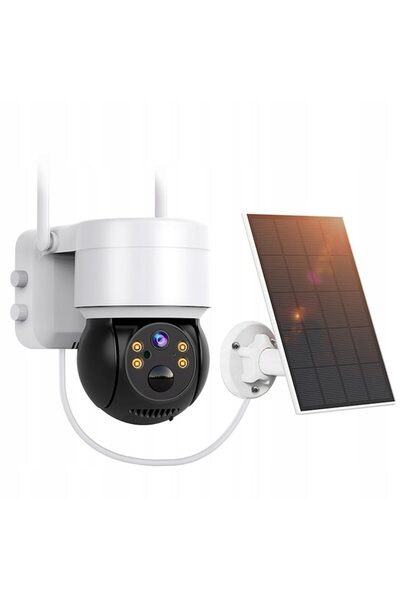 MeK Fine WiFi Solar PTZ360° Outdoor/Indoor Surveillance Camera, Full HD, Color Night Vision