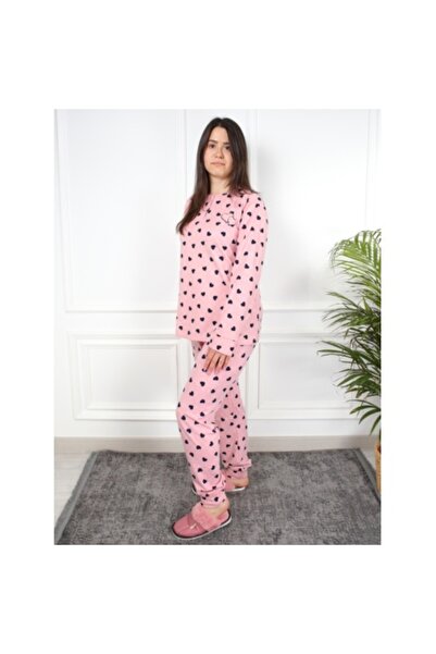 elara Pink pajama with hearts