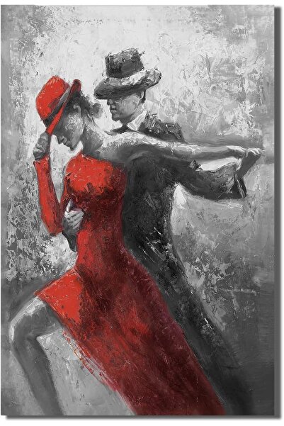 ALAYRA International لوحة فنية جدارية من القماش باللونين الأبيض والأسود لراقص...