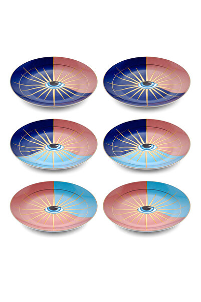 RİVO HOME DECOR The Mia Eye Pasta Plate for 6 People