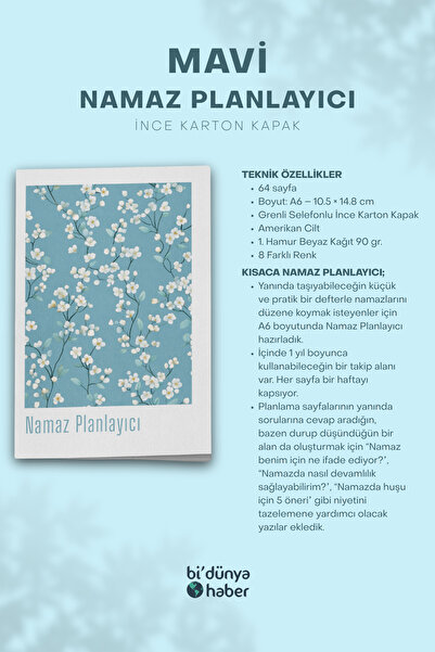 Bi Dünya Haber My 1-Year Prayer Planner Notebook - Blue