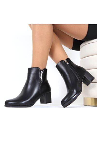 Londa black heeled ankle boots