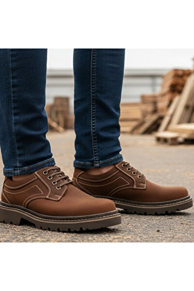 RoAM Semibocanci barbati maro din piele naturala nabuc intre 39 si 45